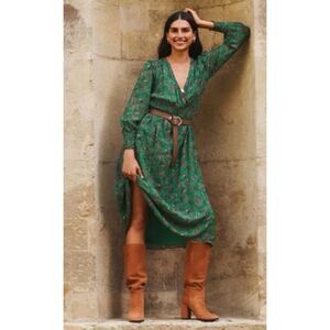 una linen embroidered dress Cera Una Volta Yellow Kaya Dress 4y main image 0